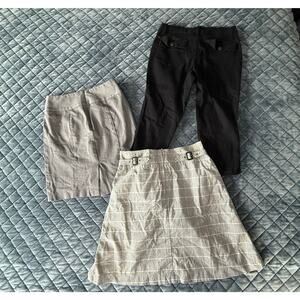 Vintage Y2K bundle size 8/10 skirts and capri‎ pants stretch